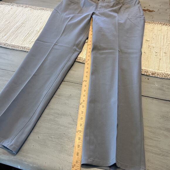 NWT Laura Ashley Gray Straight Leg Flat Front Pants Woman’s Sz 16W - Picture 2 of 7